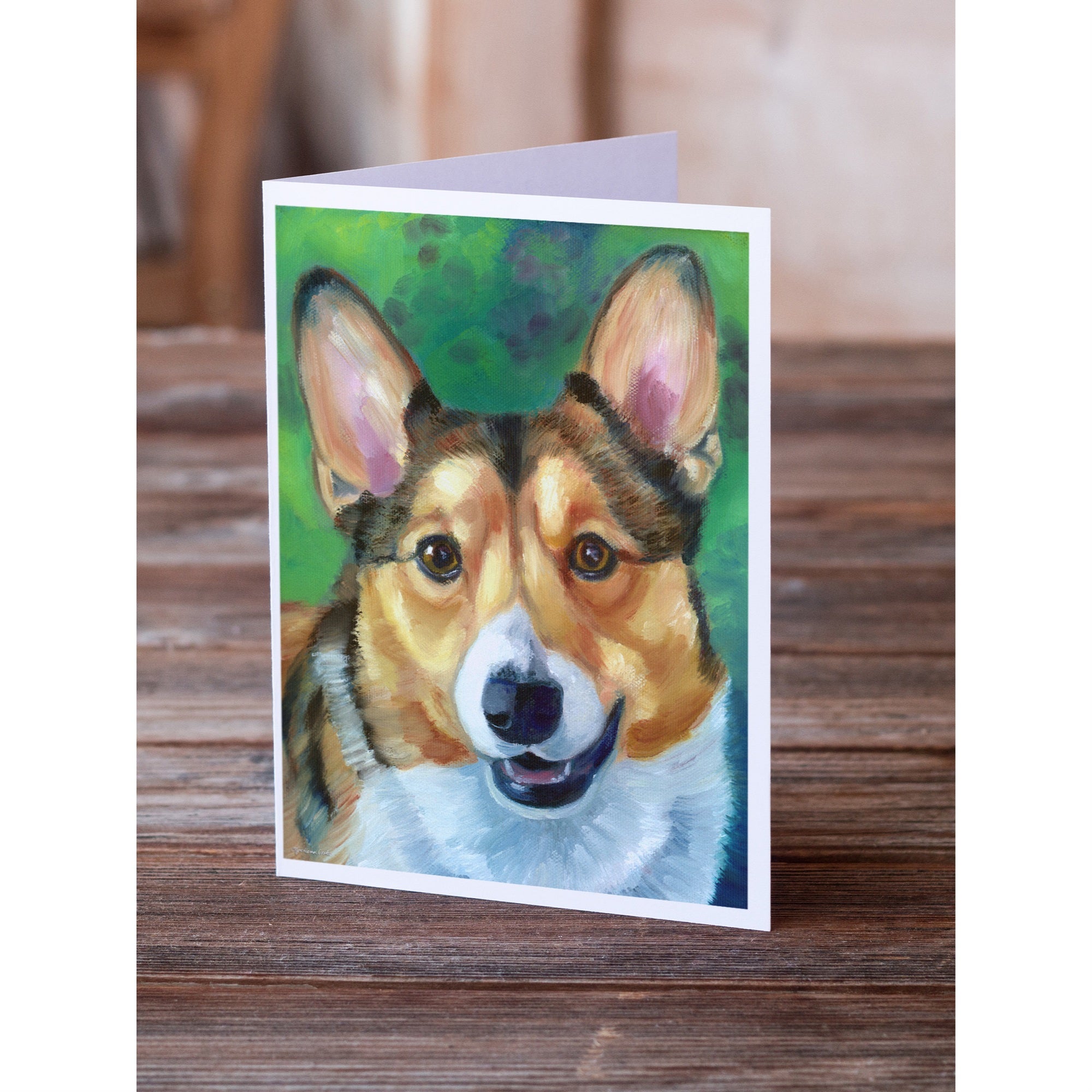 Corgi Toby Greeting Cards And Envelopes Pack Of 8