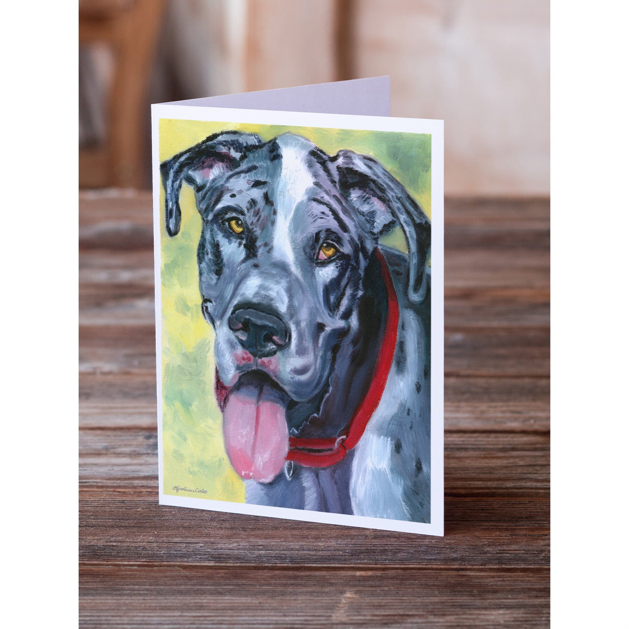 Great Dane Apollo Greeting Cards And Envelopes Pack Of 8