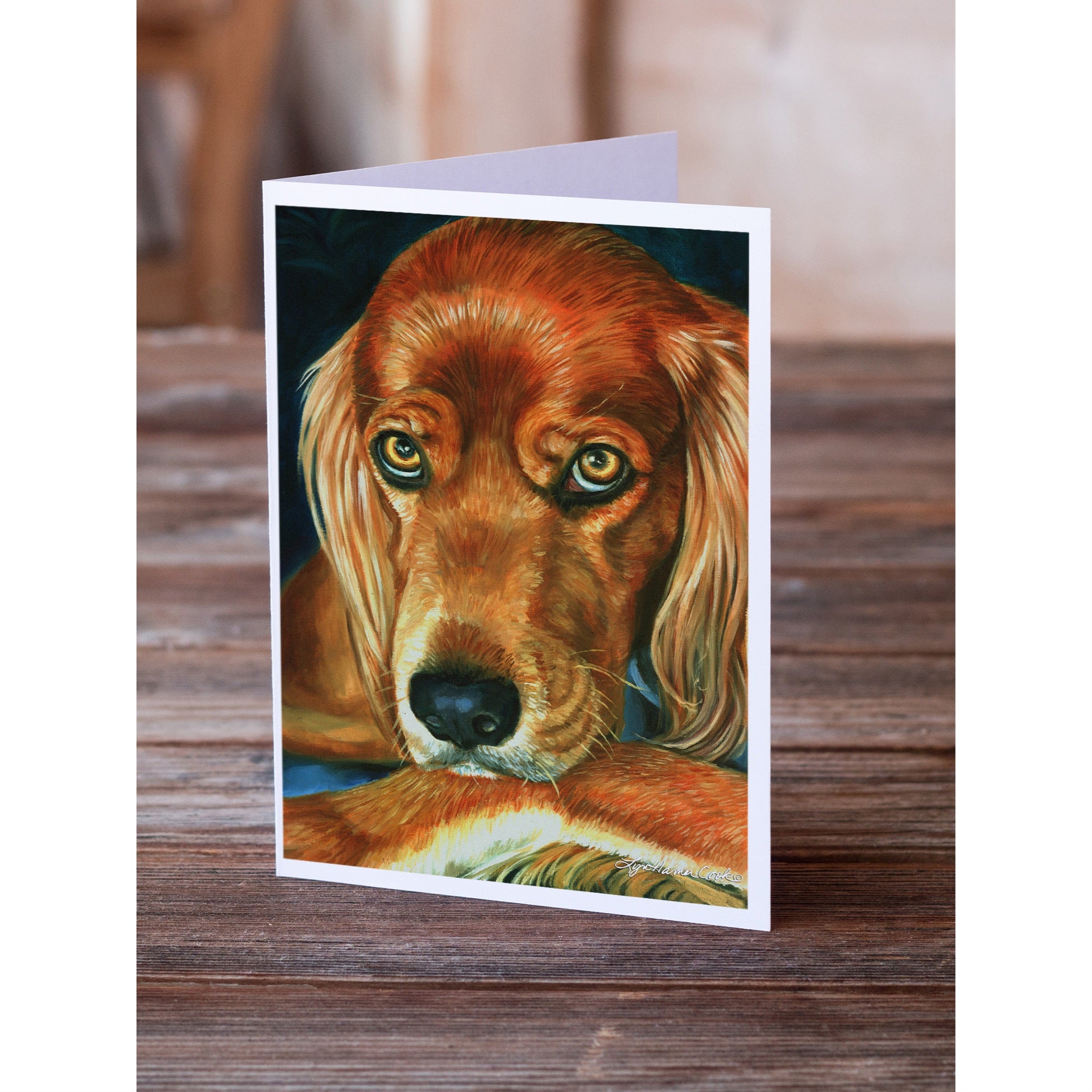Irish Setter Serious Greeting Cards And Envelopes Pack Of 8