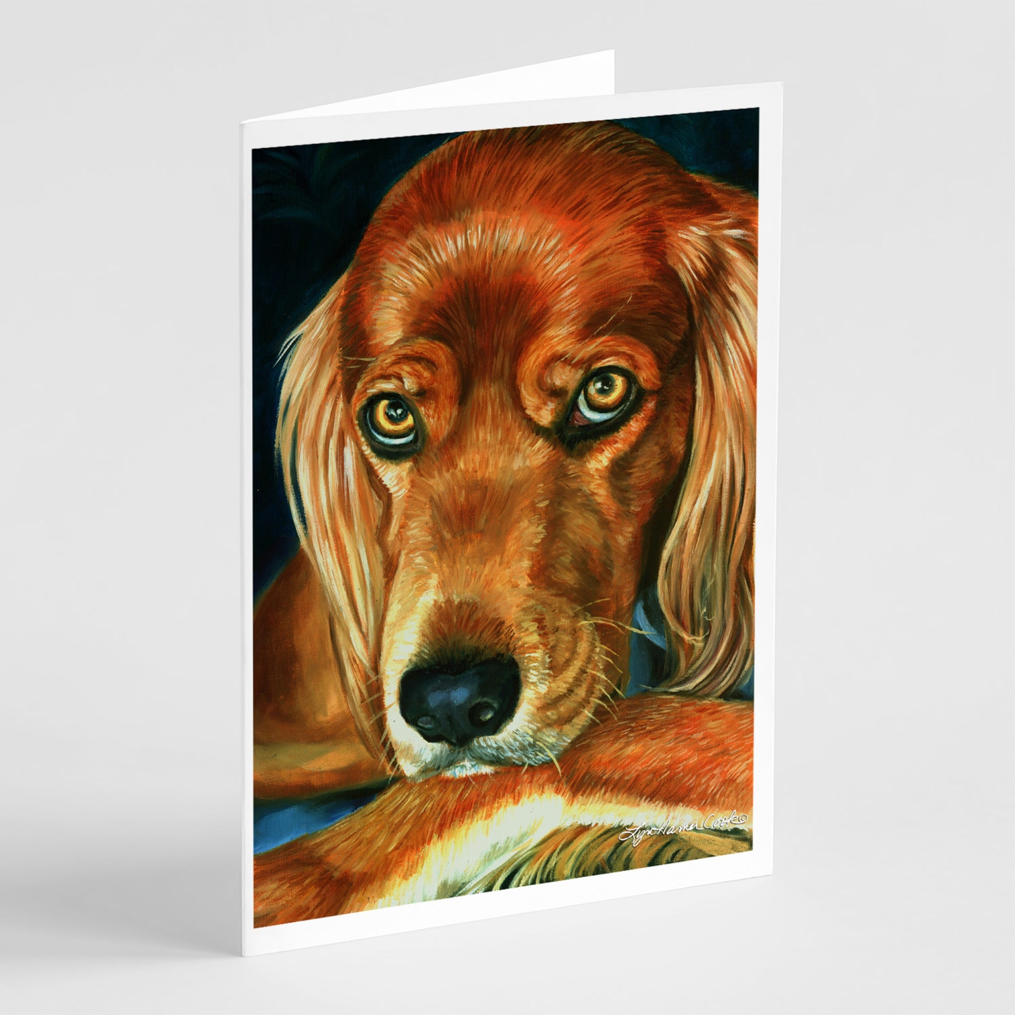Irish Setter Serious Greeting Cards And Envelopes Pack Of 8