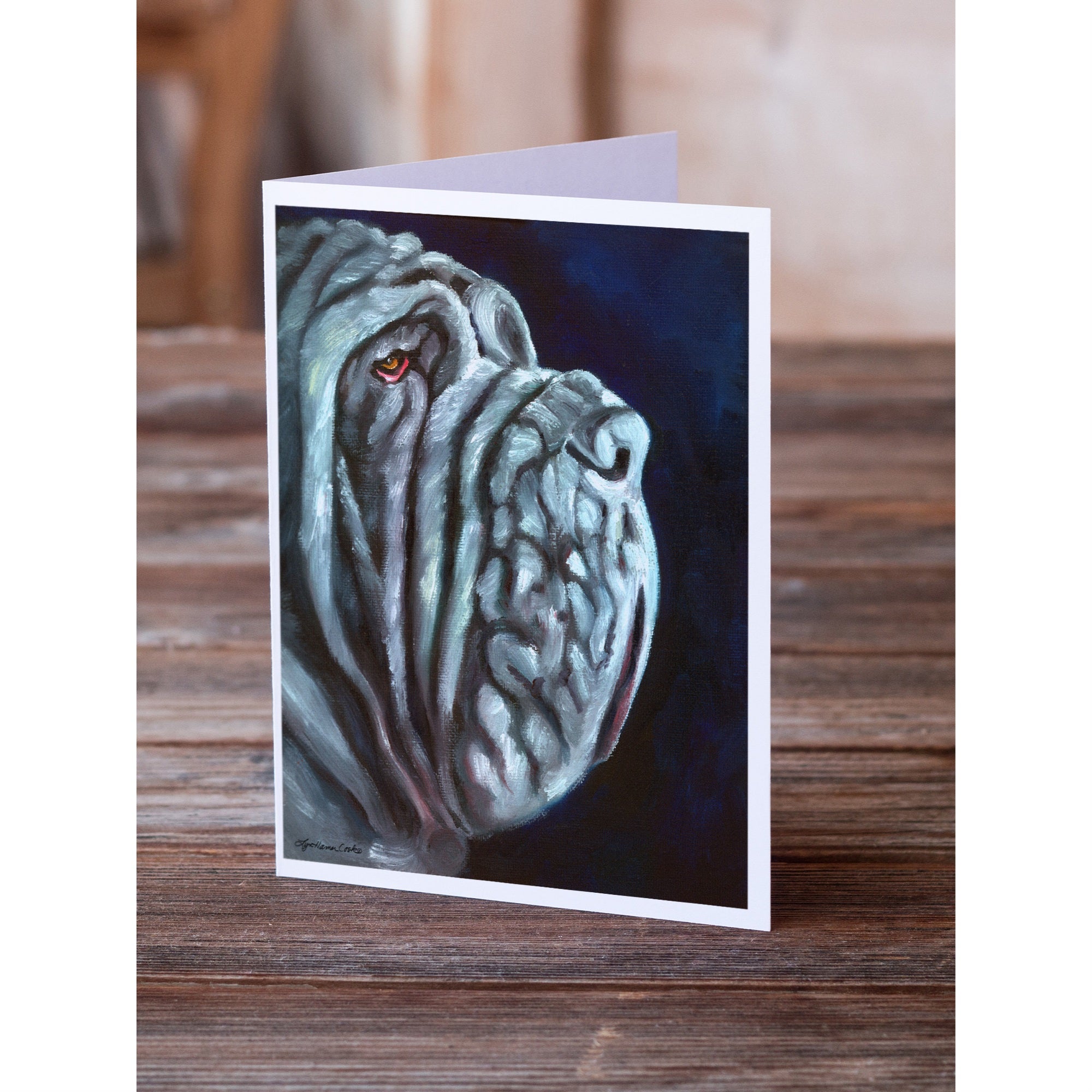 Neapolitan Mastiff Greeting Cards And Envelopes Pack Of 8