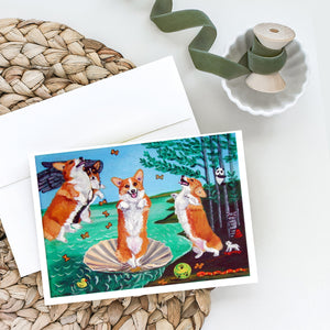 Corgi Birth Of Venus Greeting Cards And Envelopes Pack Of 8