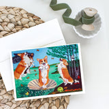 Corgi Birth Of Venus Greeting Cards And Envelopes Pack Of 8