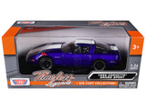 1996 Chevrolet Corvette Grand Sport Blue Metallic with White Stripes Timeless Legends Series 1/24 Diecast Model Car by Motorma