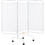 Global Industrial Mobile 3-Panel Privacy Screen Vinyl Panels 79-1/2W X 68H White
