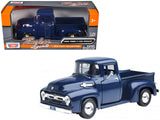 1956 Ford F100 Pickup Truck Blue 1/24 Diecast Model Car by Motormax