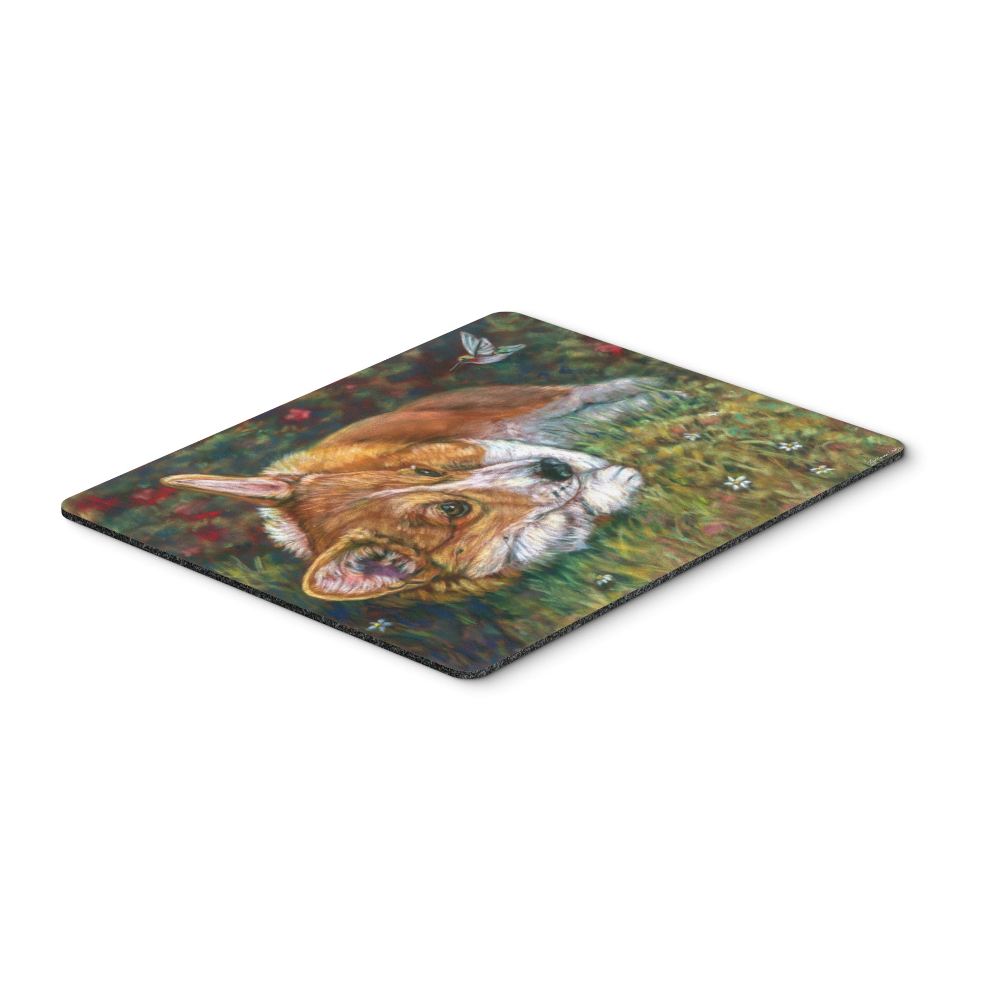 Caroline'S Treasures Corgi Pastel Hummingbird Mouse Pad/Hot Pad/Trivet (7326Mp)