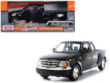 2001 Ford F150 XLT Flareside Supercab Pickup Truck Black 1/24 Diecast Car Model by Motormax