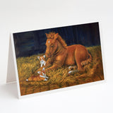 Corgi Sunrise With Colt Greeting Cards And Envelopes Pack Of 8