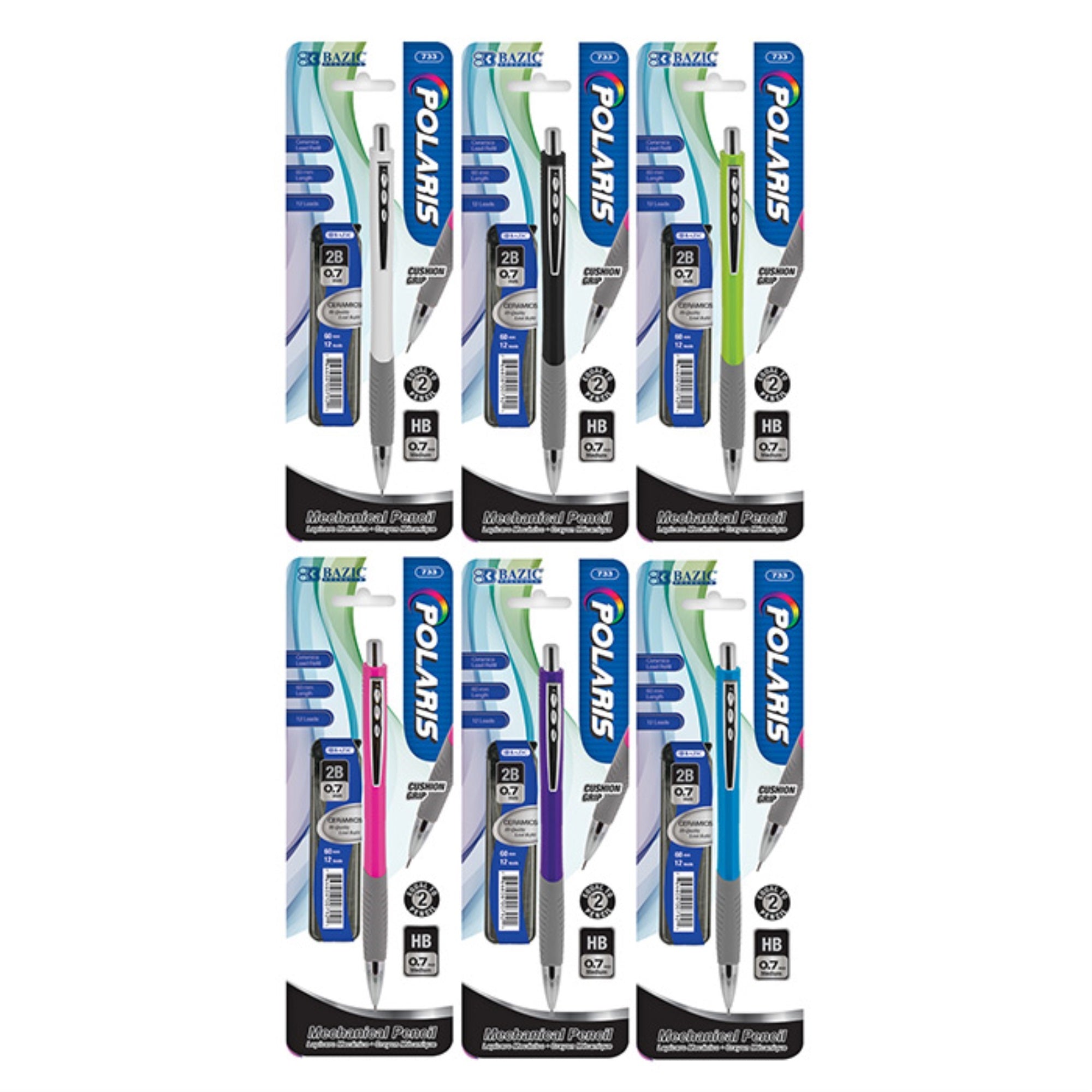 Bazic Polaris 0.7 Mm Mechanical Pencil W/ Ceramics High-Quality Lead / Box Qty - 24