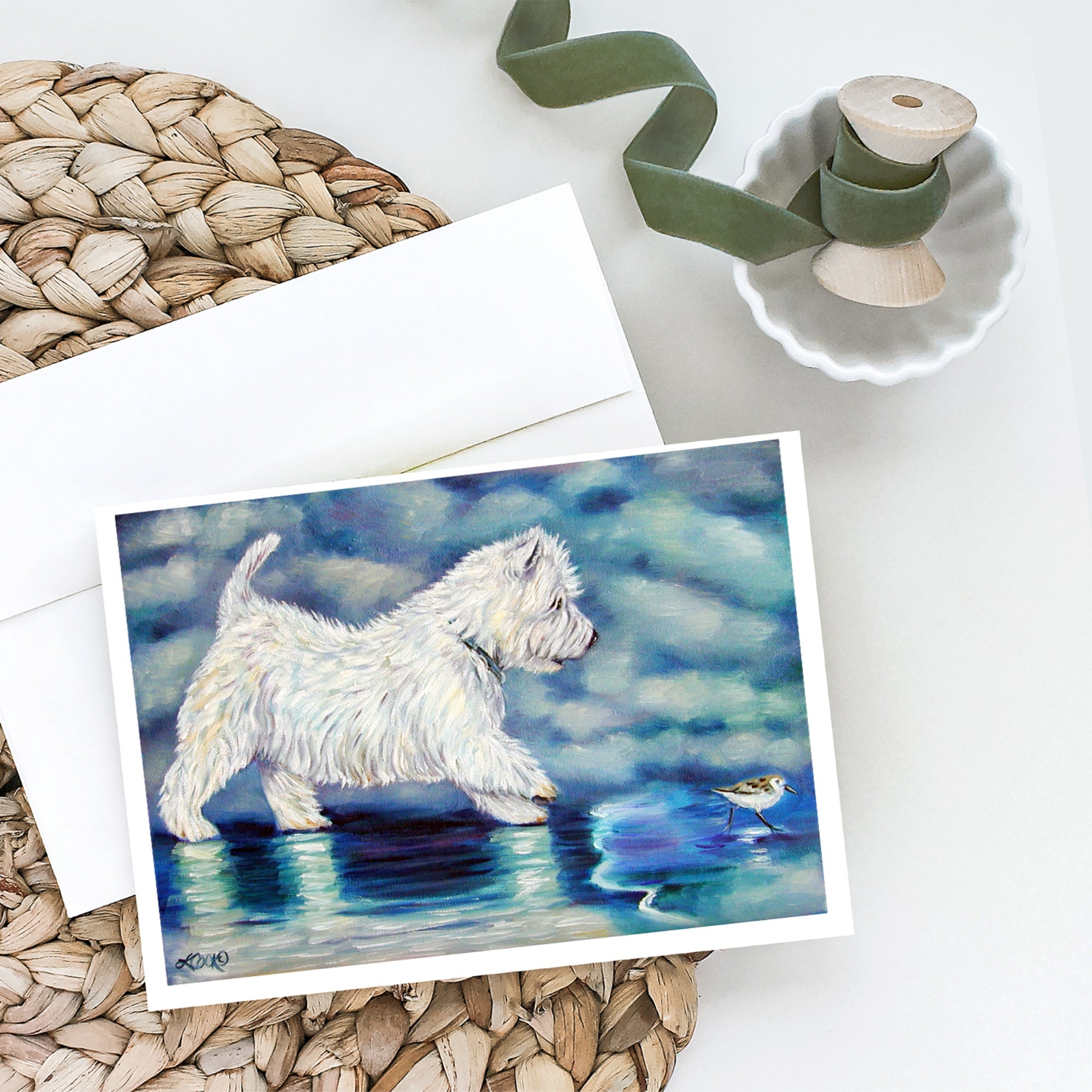 Misty Westie Greeting Cards And Envelopes Pack Of 8