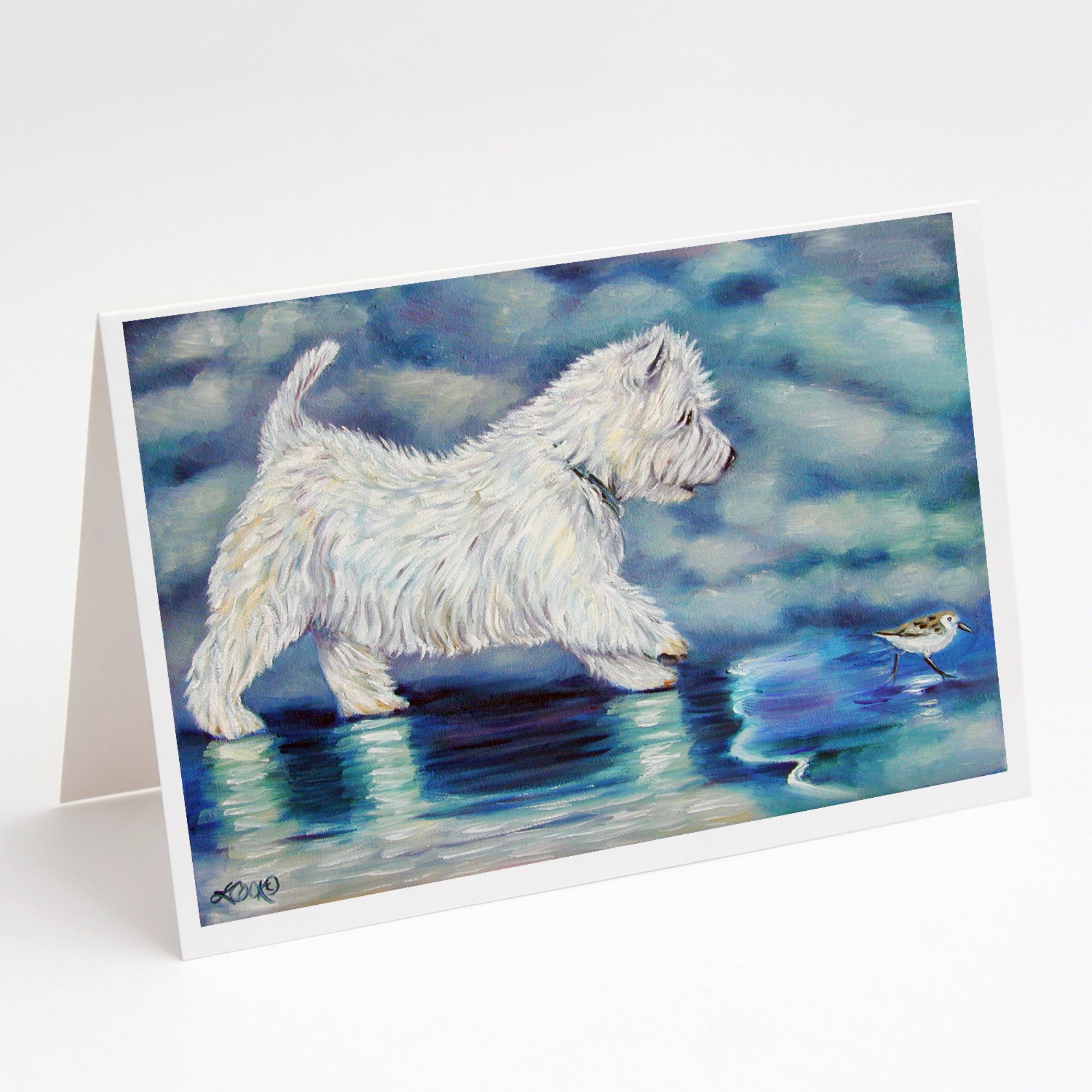 Misty Westie Greeting Cards And Envelopes Pack Of 8