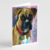 Natural Fawn Boxer Greeting Cards And Envelopes Pack Of 8