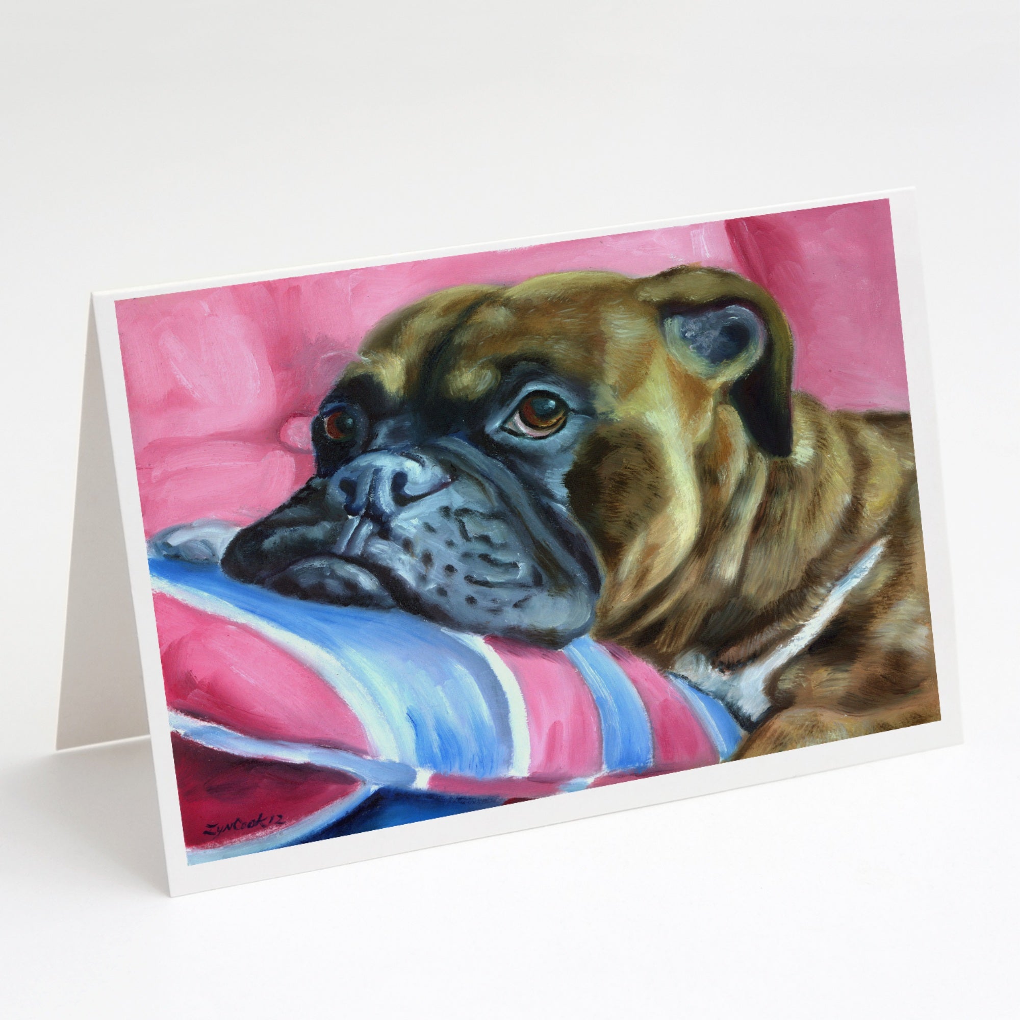 Fawn Boxer Greeting Cards And Envelopes Pack Of 8