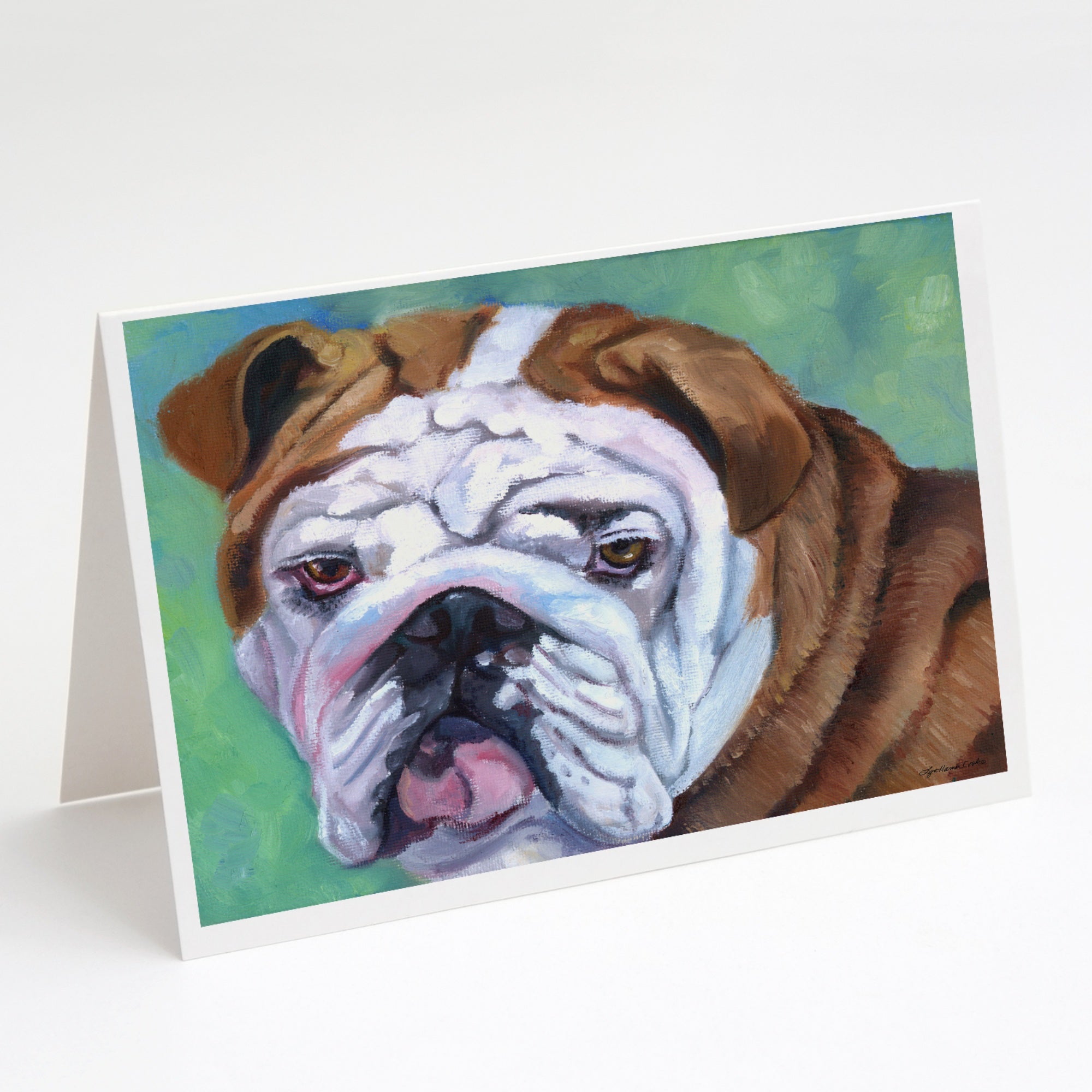 Admiral The English Bulldog Greeting Cards And Envelopes Pack Of 8