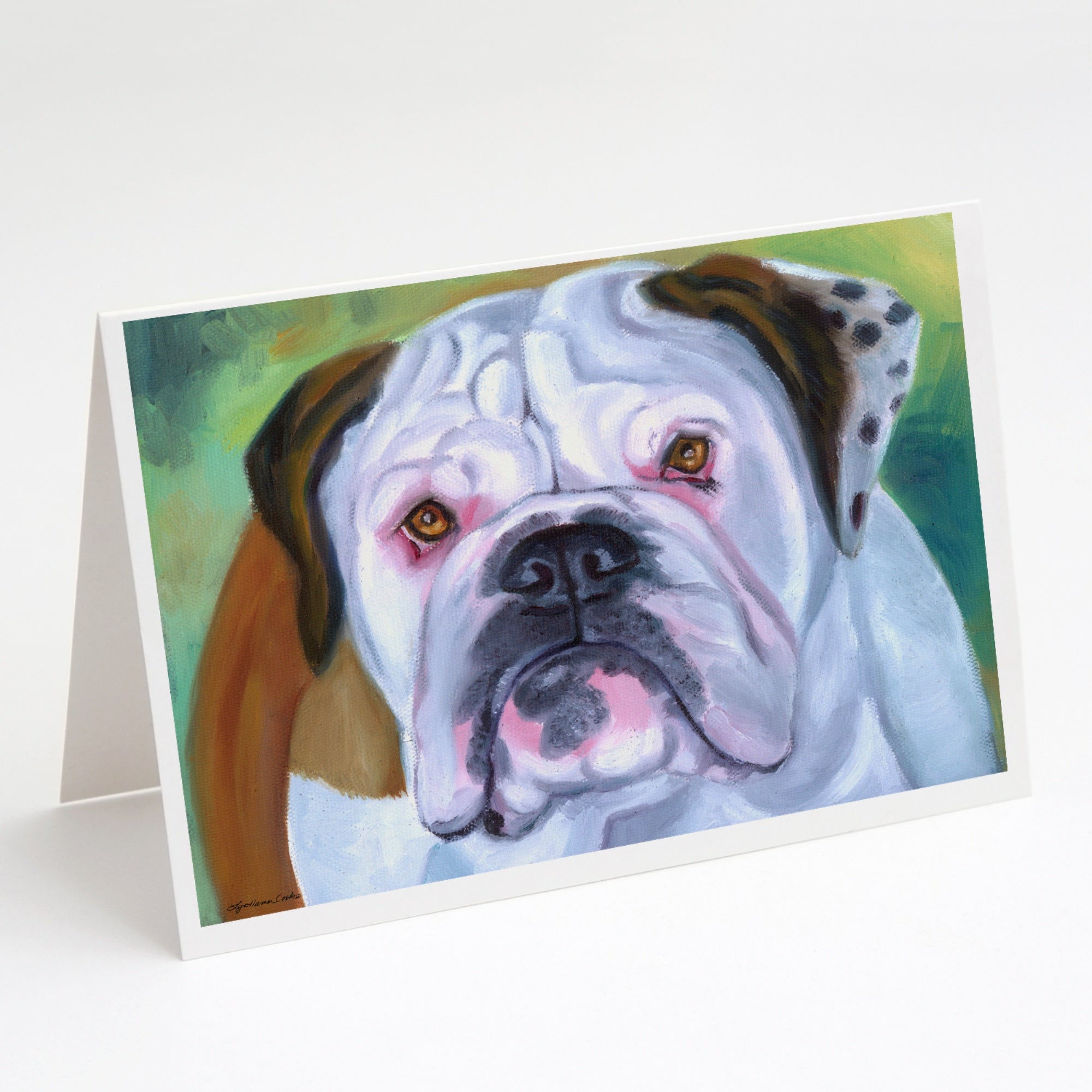 Miss English Bulldog Greeting Cards And Envelopes Pack Of 8