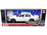 2001 Ford Crown Victoria Police Car Unmarked White Custom Builders Kit Series 1/18 Diecast Model Car by Motormax