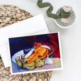 Fox Terrier And Teddy Bear Greeting Cards And Envelopes Pack Of 8
