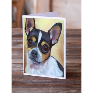 Chihuahua Black And Tan Greeting Cards And Envelopes Pack Of 8