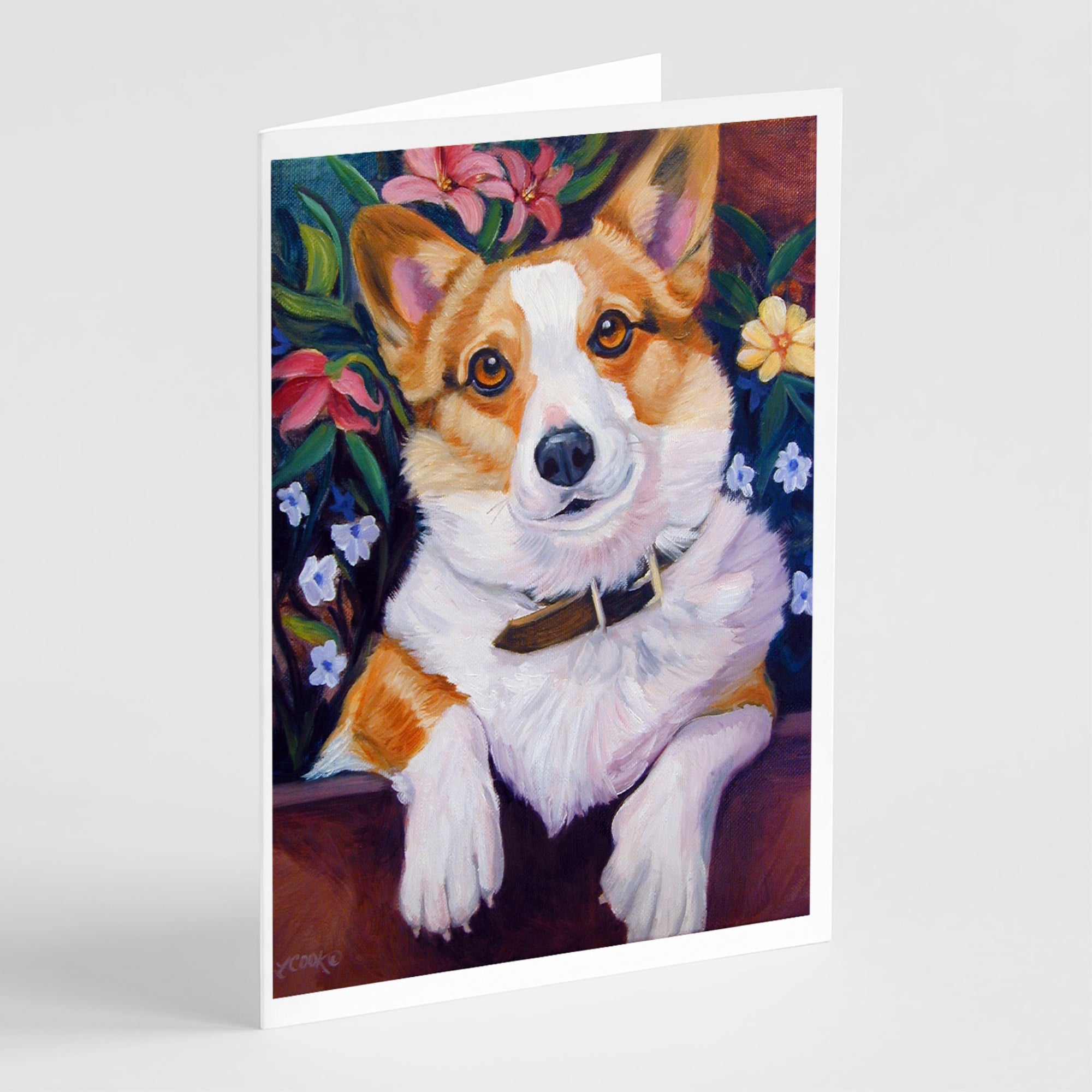 Can I Help You Corgi Greeting Cards And Envelopes Pack Of 8