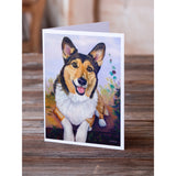 Pembroke Corgi Waiting Greeting Cards And Envelopes Pack Of 8