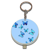 Blue Butterlies Print Charger Power Bank Key-Chain