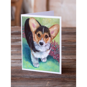 Pembroke Corgi Puppy Greeting Cards And Envelopes Pack Of 8