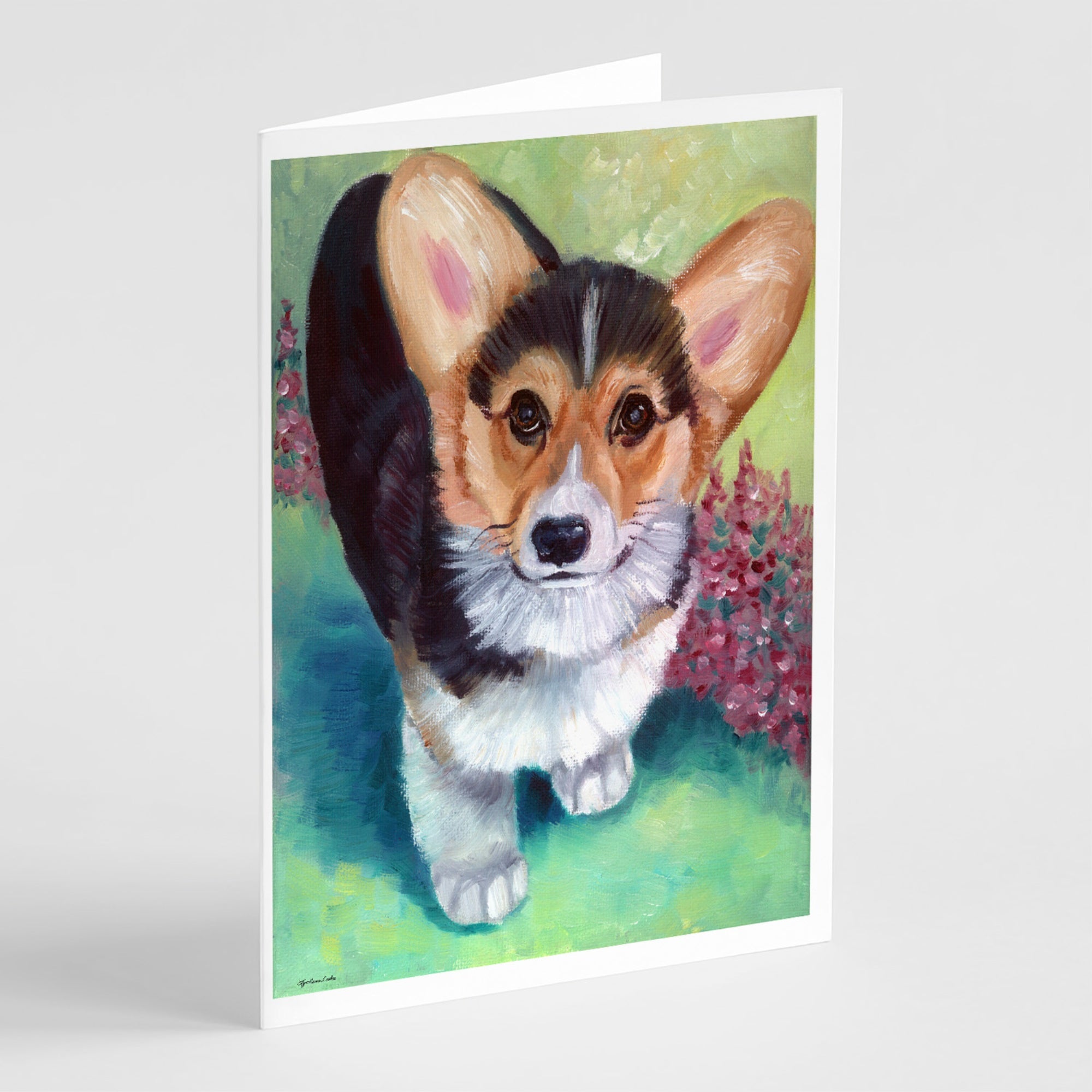Pembroke Corgi Puppy Greeting Cards And Envelopes Pack Of 8