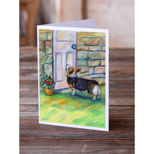 Let Me In Corgi Greeting Cards And Envelopes Pack Of 8