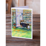 Let Me In Corgi Greeting Cards And Envelopes Pack Of 8