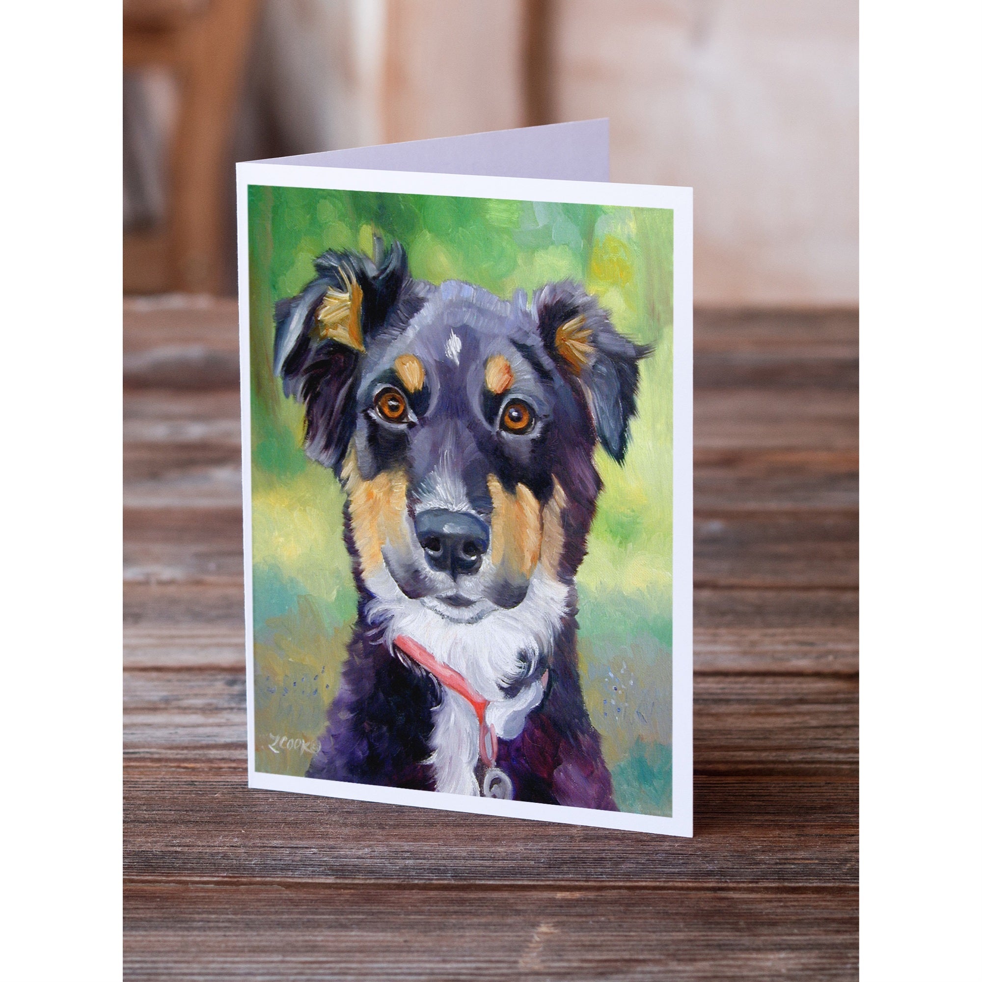 English Shepherd Greeting Cards And Envelopes Pack Of 8