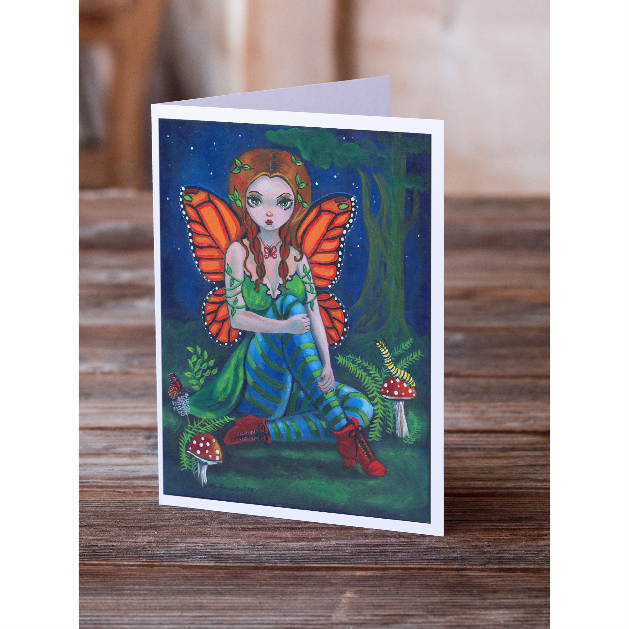 Fairy Monarch Greeting Cards And Envelopes Pack Of 8
