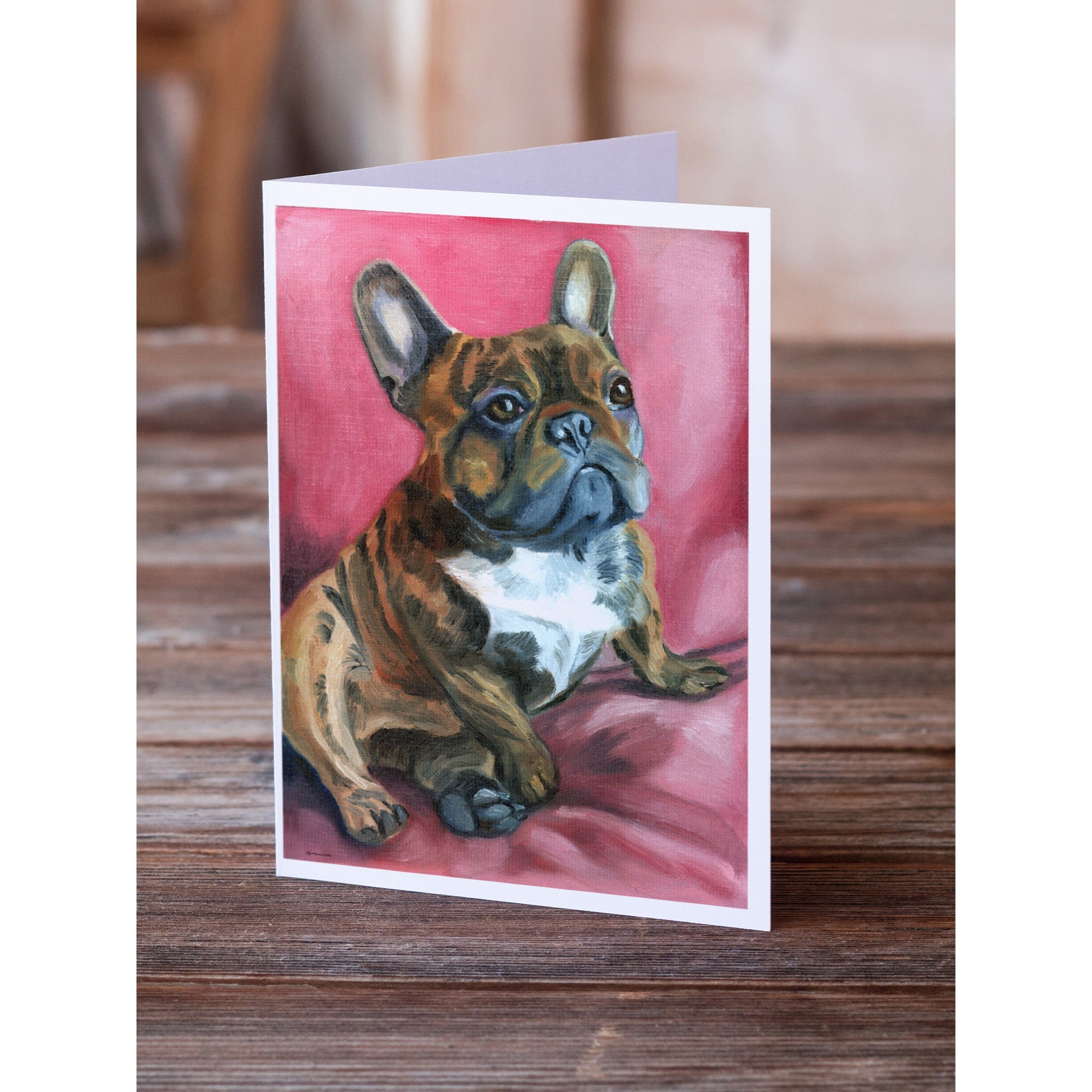 French Bulldog Snuggle Greeting Cards And Envelopes Pack Of 8
