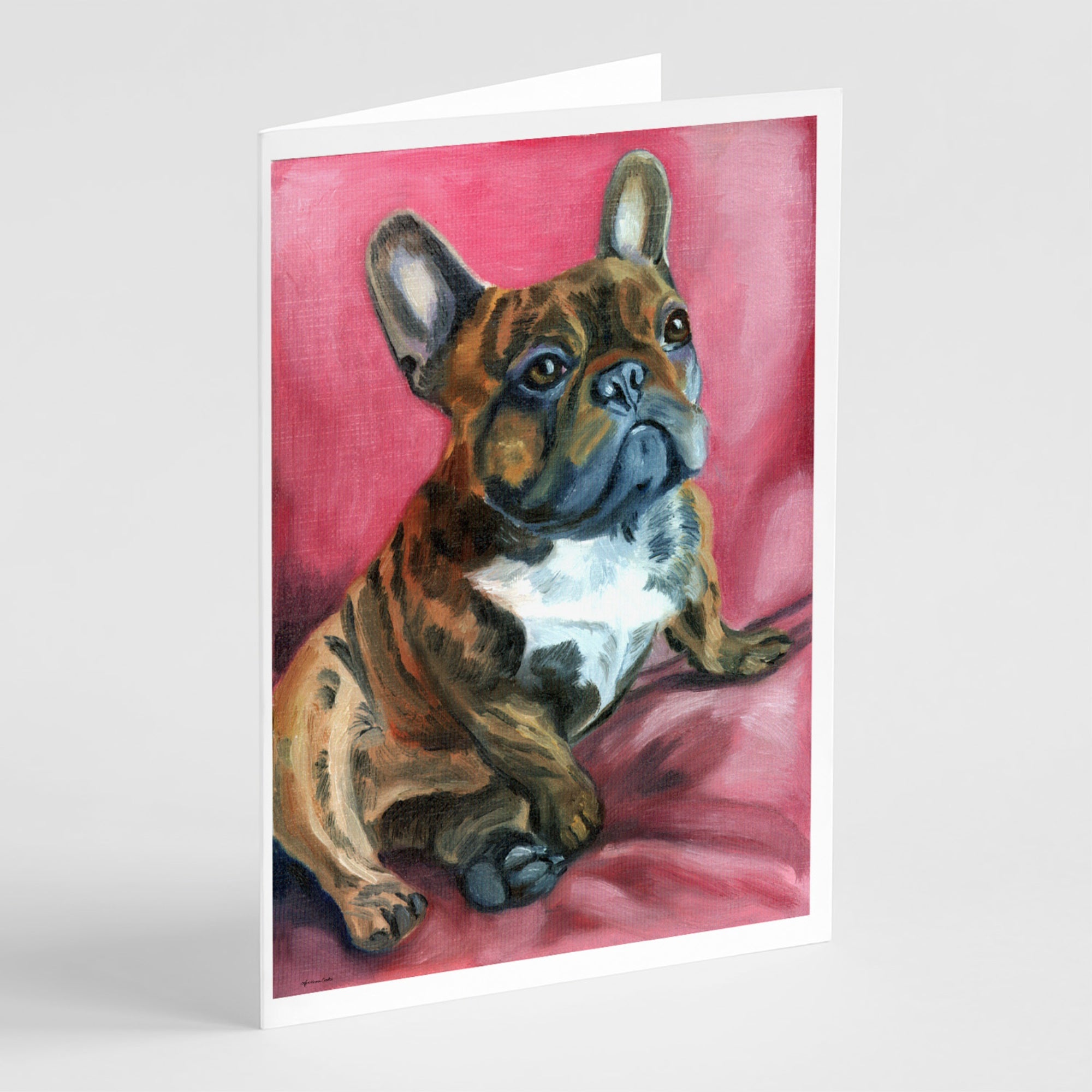 French Bulldog Snuggle Greeting Cards And Envelopes Pack Of 8