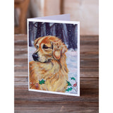 Golden Retriver Holly Greeting Cards And Envelopes Pack Of 8