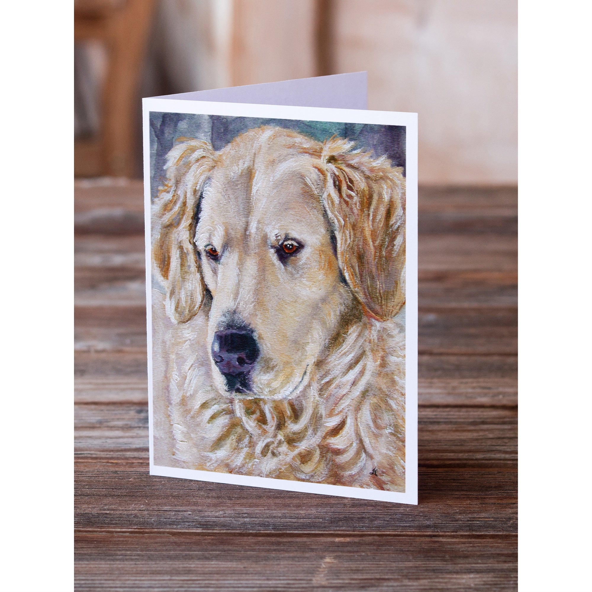 Golden Retriver Contemplation Greeting Cards And Envelopes Pack Of 8