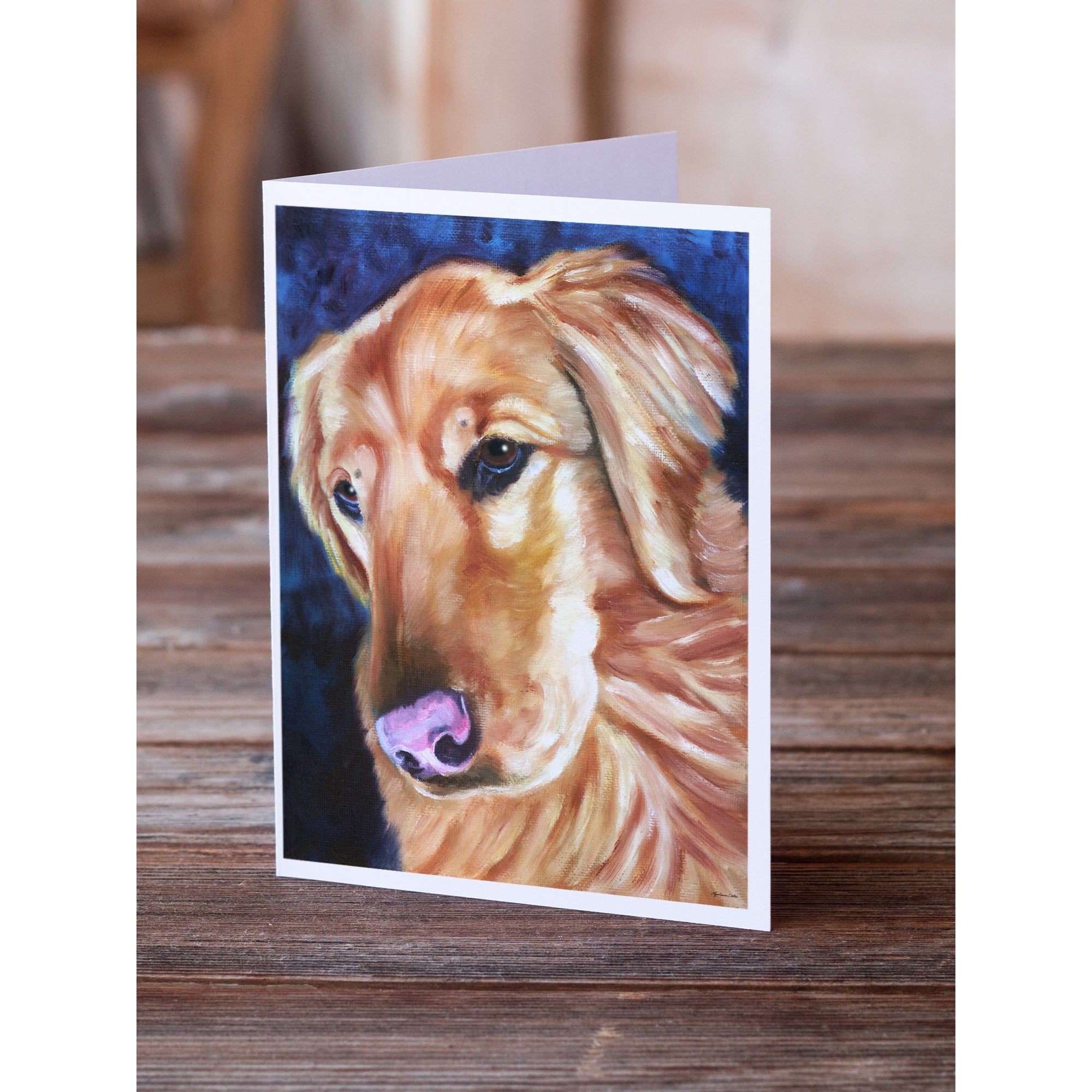 Golden Retriver Huh Greeting Cards And Envelopes Pack Of 8