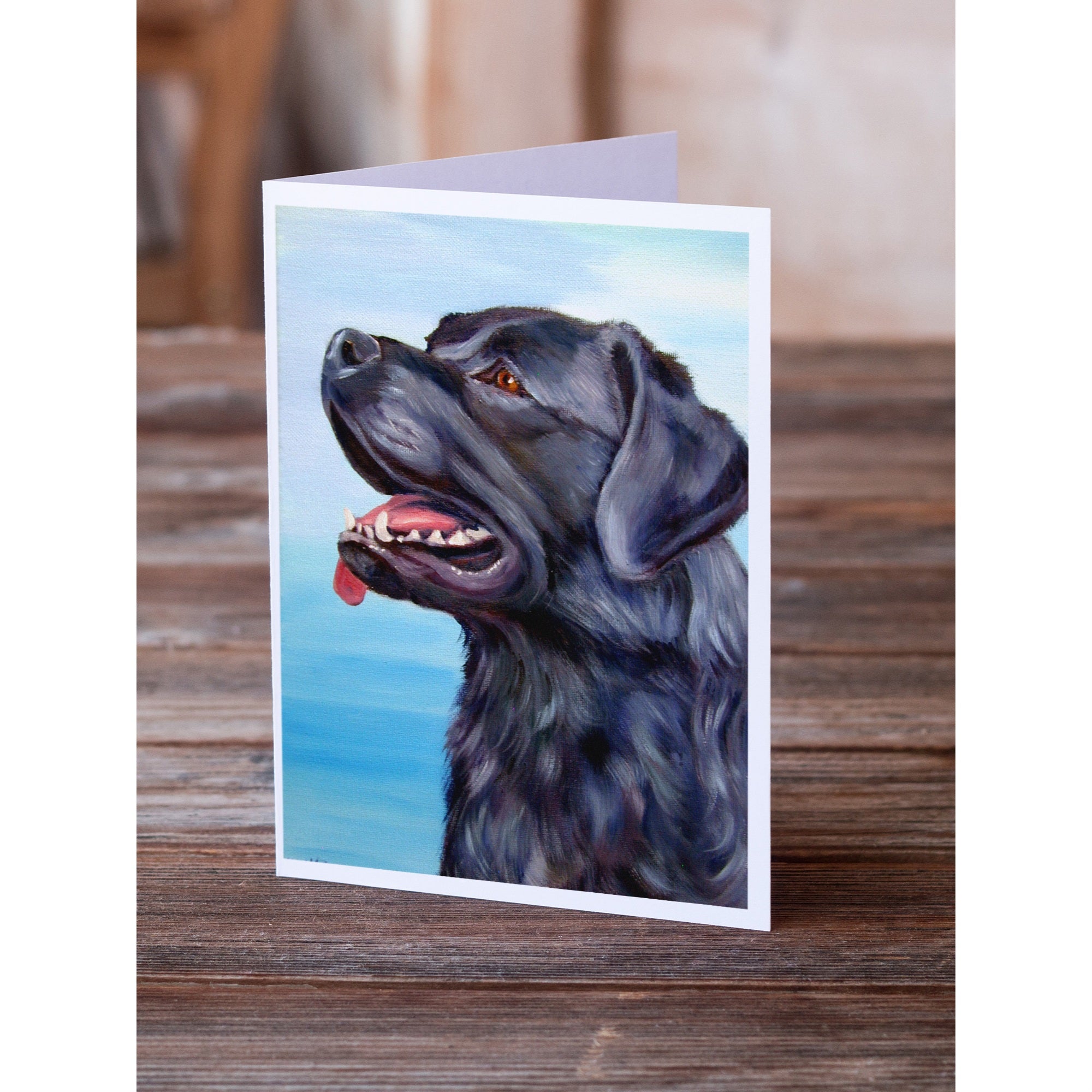 Black Labrador Retriever Greeting Cards And Envelopes Pack Of 8