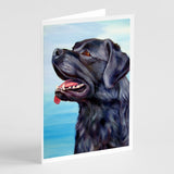 Black Labrador Retriever Greeting Cards And Envelopes Pack Of 8