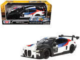 BMW M4 GT3 #1 White with Black Blue and Red Graphics GT Racing Series 1/24 Diecast Model Car by Motormax