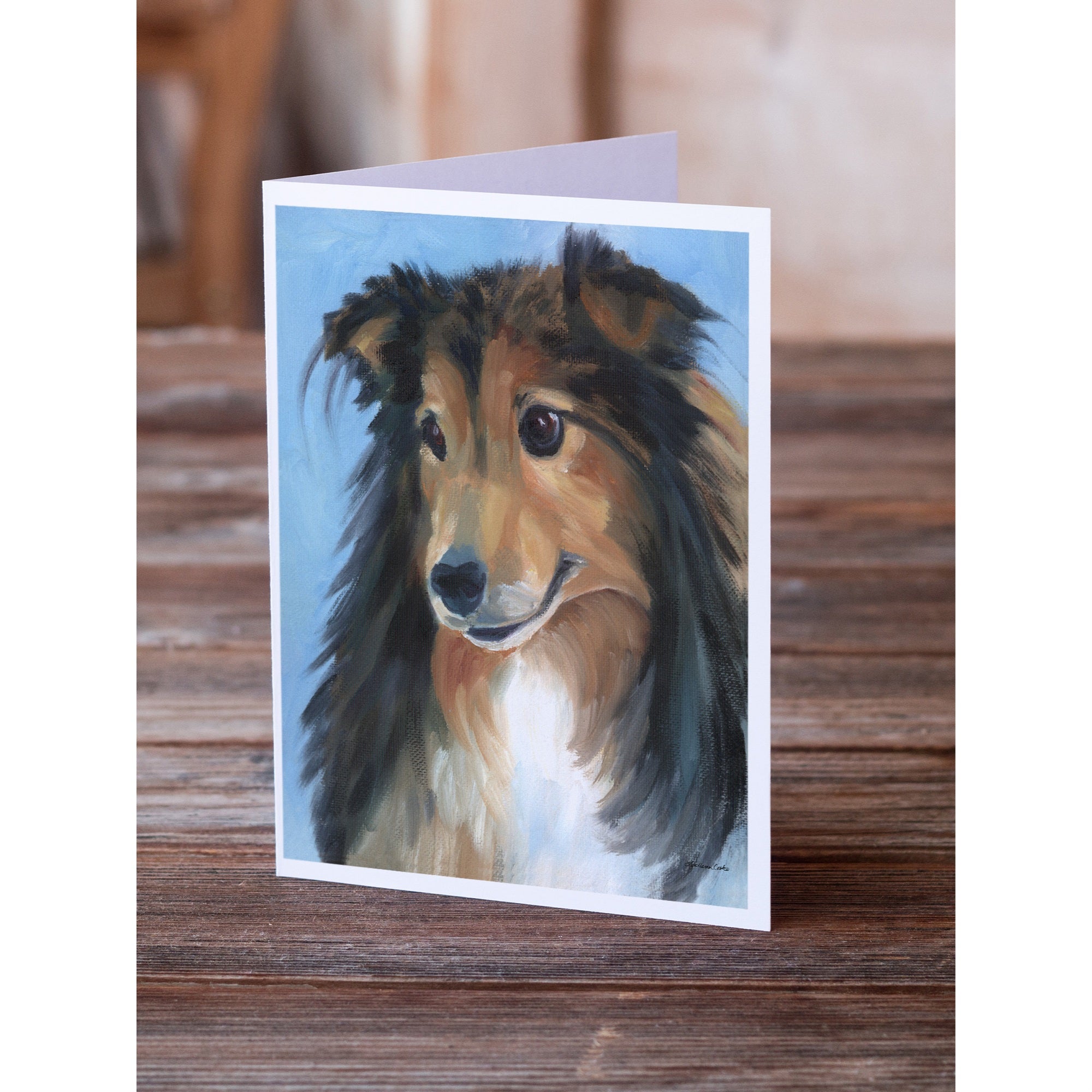 Sheltie Good Boy Greeting Cards And Envelopes Pack Of 8