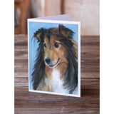 Sheltie Good Boy Greeting Cards And Envelopes Pack Of 8