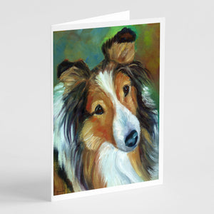 Sheltie Curiosity Greeting Cards And Envelopes Pack Of 8