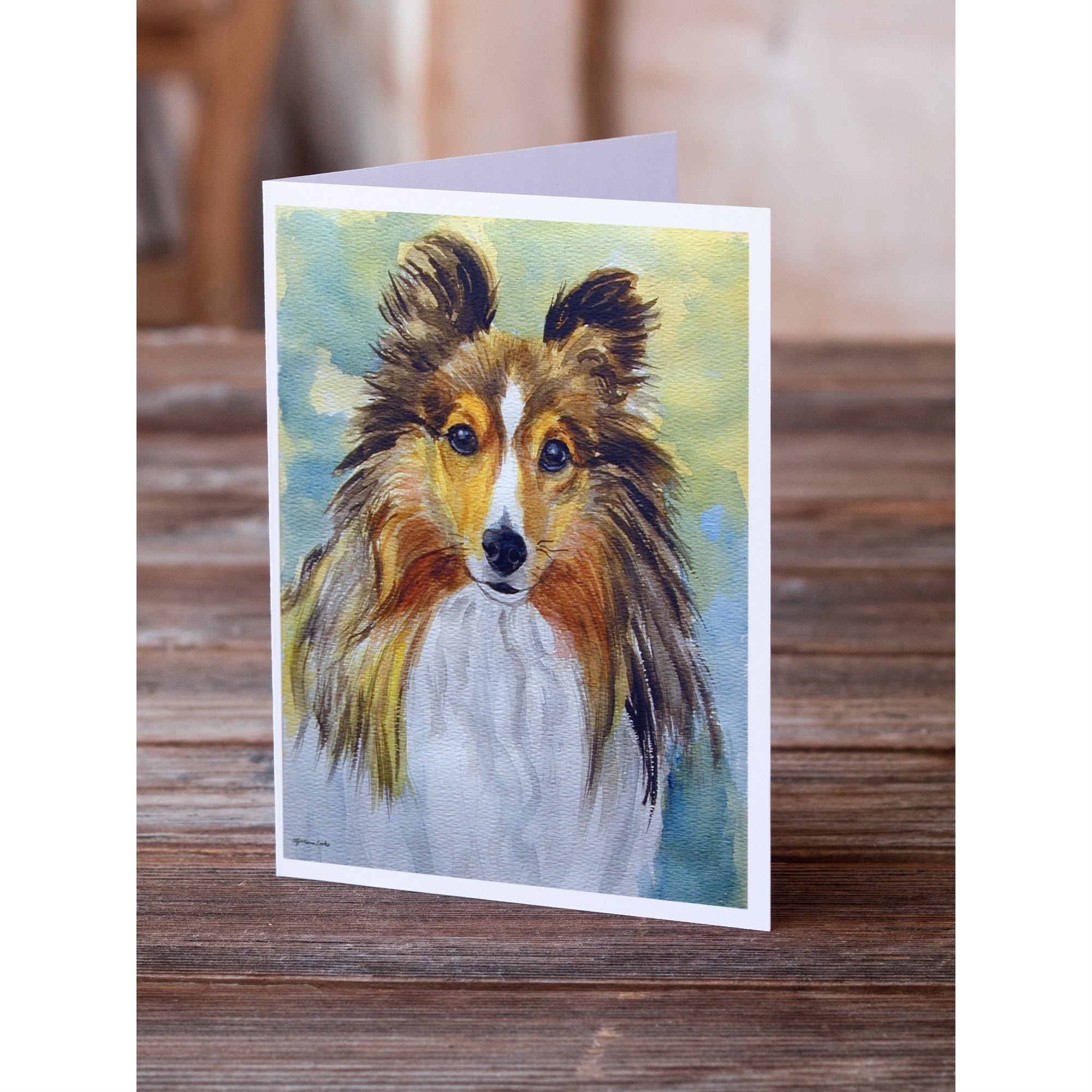 Sheltie Toby Greeting Cards And Envelopes Pack Of 8
