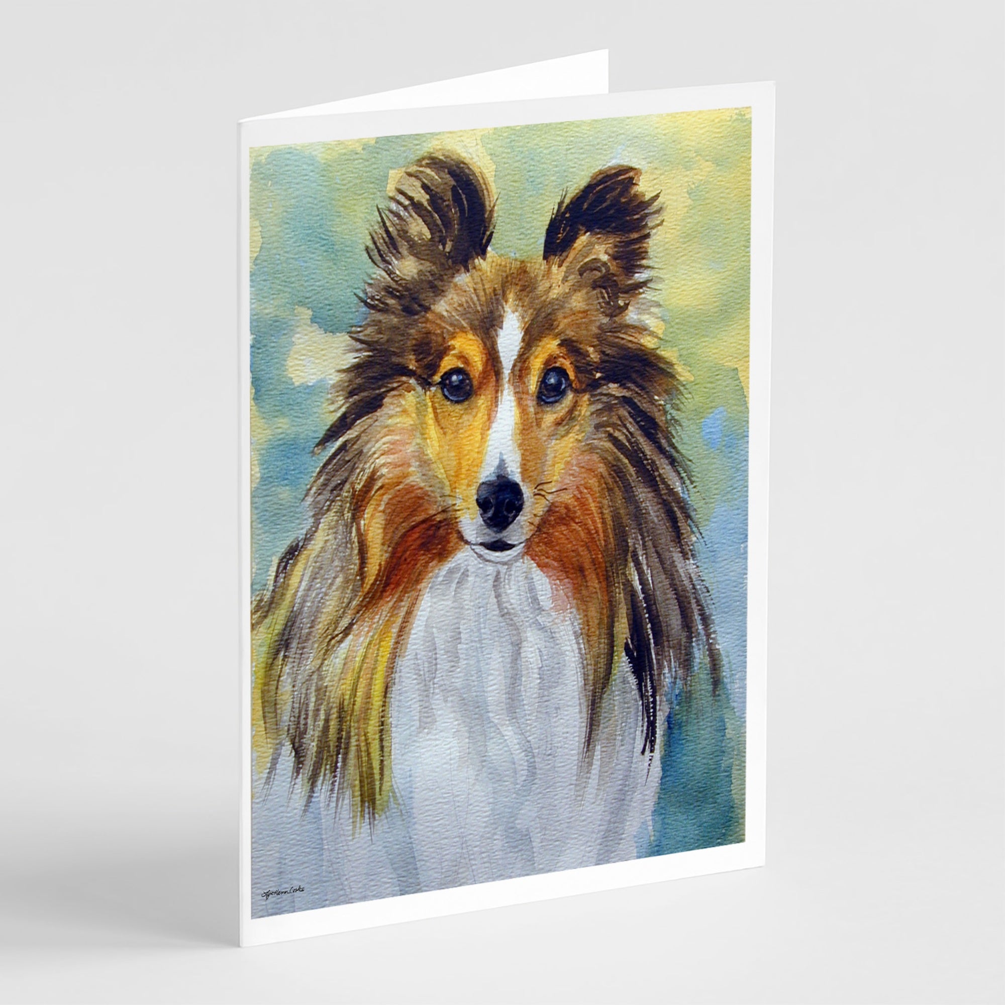 Sheltie Toby Greeting Cards And Envelopes Pack Of 8