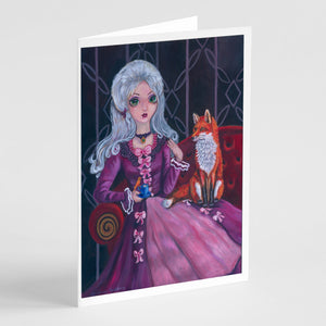 Tea Time Fox Greeting Cards And Envelopes Pack Of 8