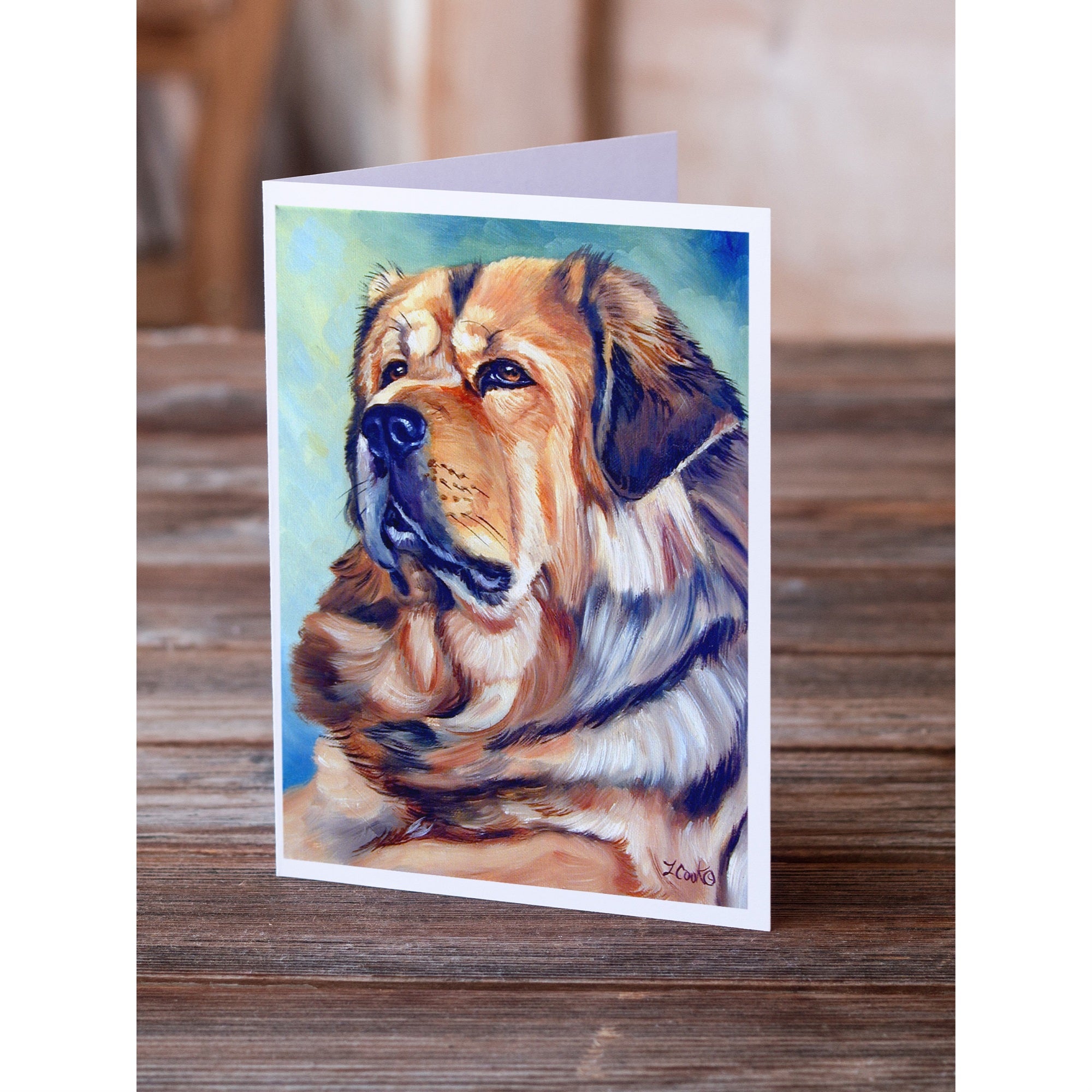 Tibetan Mastiff Greeting Cards And Envelopes Pack Of 8