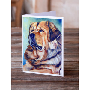 Tibetan Mastiff Greeting Cards And Envelopes Pack Of 8