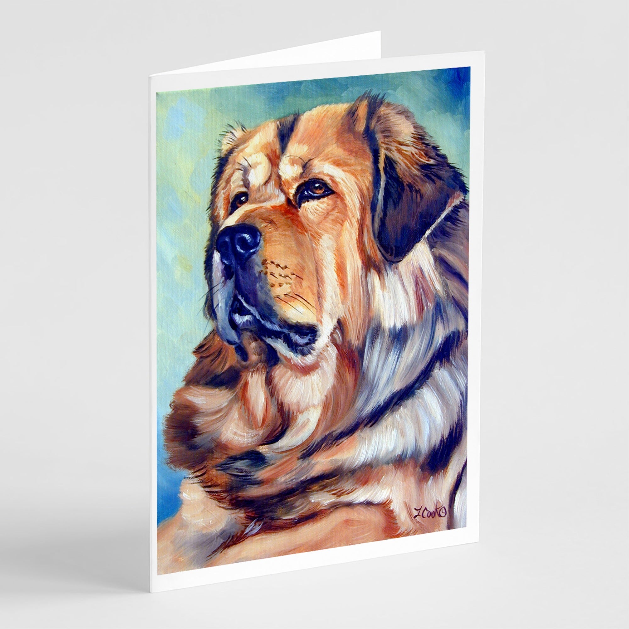 Tibetan Mastiff Greeting Cards And Envelopes Pack Of 8