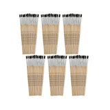 Flat Tip Paint Brushes, 1/4 Natural Bristle, Short, 12 Per Set, 6 Sets